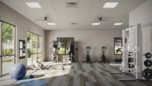 Image of State-of-the-art fitness at Villas at Creekside build-to-rent community